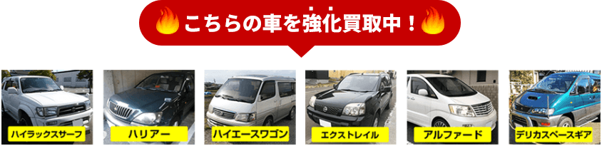 こちらの車を強化買取中